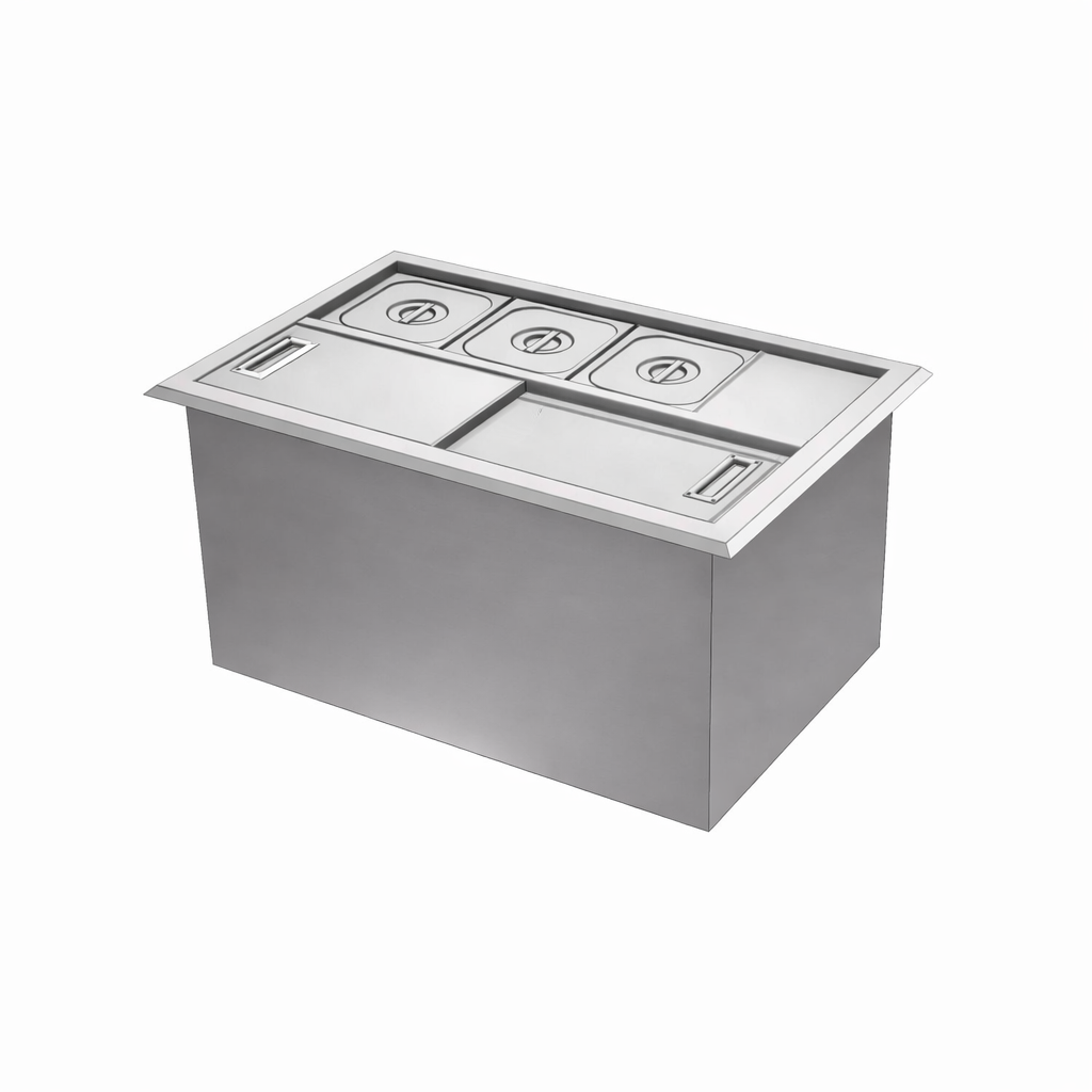 Thùng đá âm bàn có khay GN1/9 và GN1/6